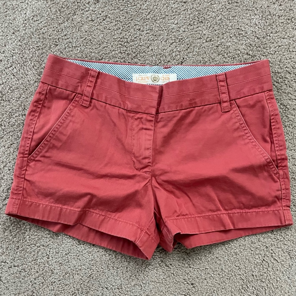 J. Crew Chino Shorts Rust Red Size 0
